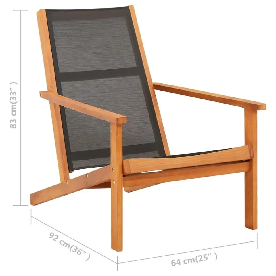 vidaXL - Tuinstoel - Zwart - Stof