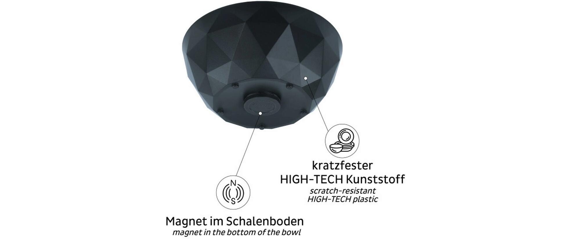 Super Magnet Bowl, GrauMagnet-Schüssel