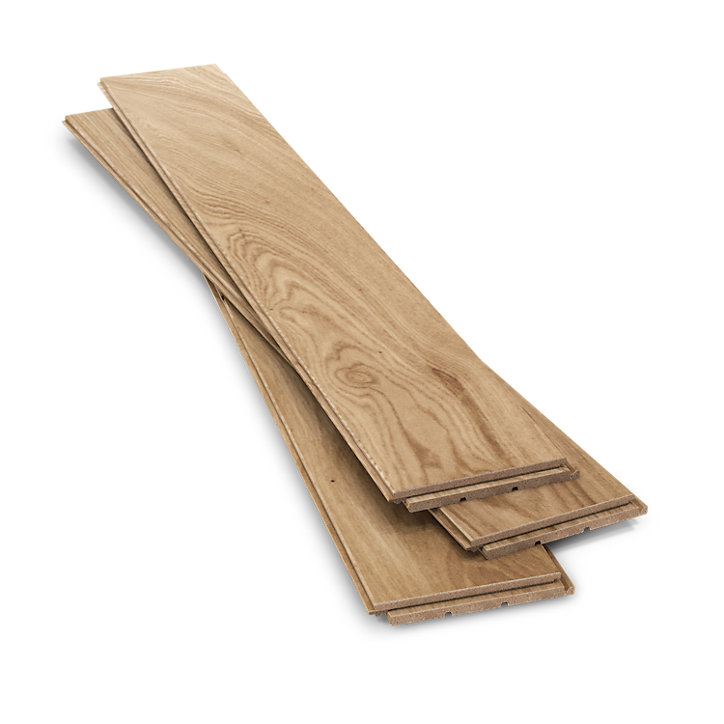 Parquet massif à clipser Visby M en chêne verni blond