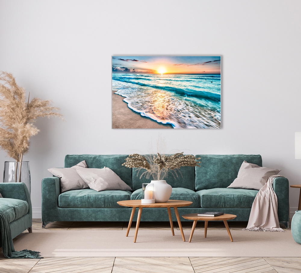 Akustikbild WELLEN AM STRAND 80x120cm, 7kg