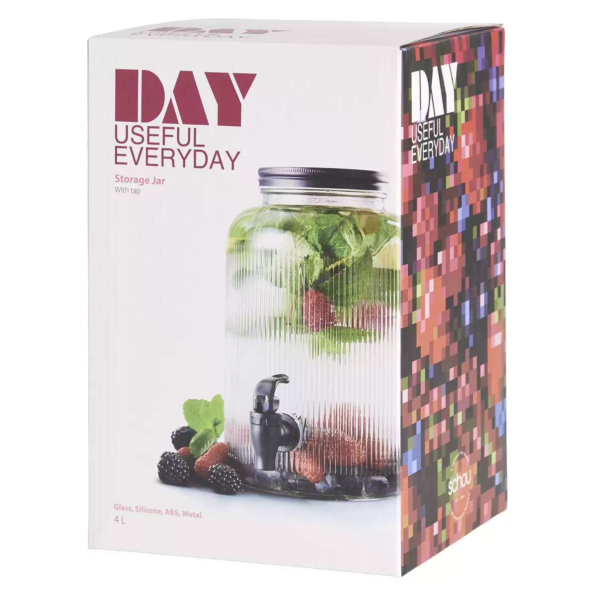 Getränkespender Deluxe-4L SCHOU schwarz,transparent