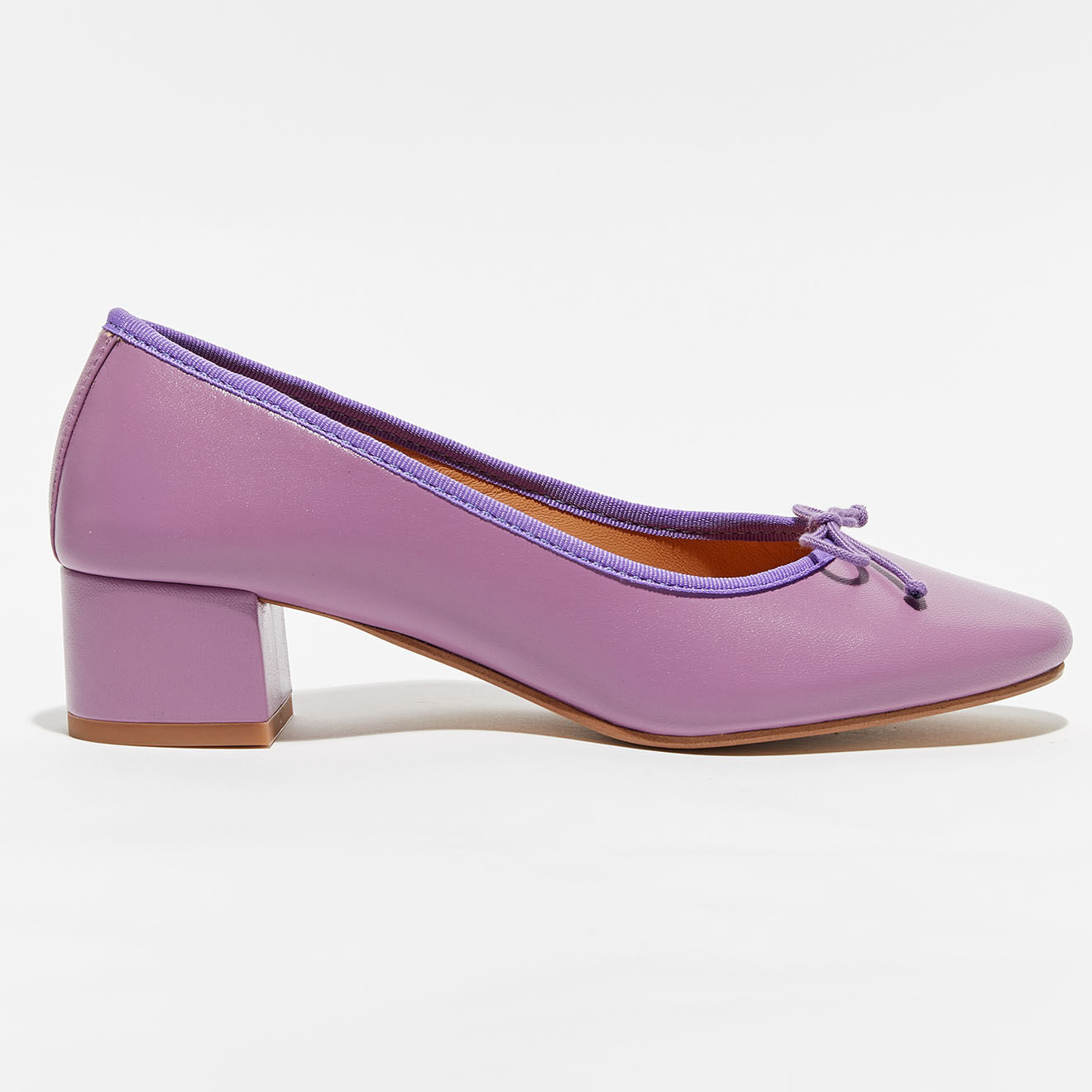 Quartier Latin Ballerines en Cuir Albane lavande - Talon 4 cm
