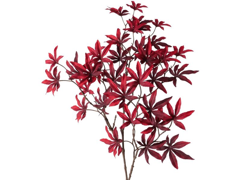 Boltze Kunstpflanze Dekozweig Ahorn rot 90 x 4 cm Künstliche, nicht blühende Pflanze