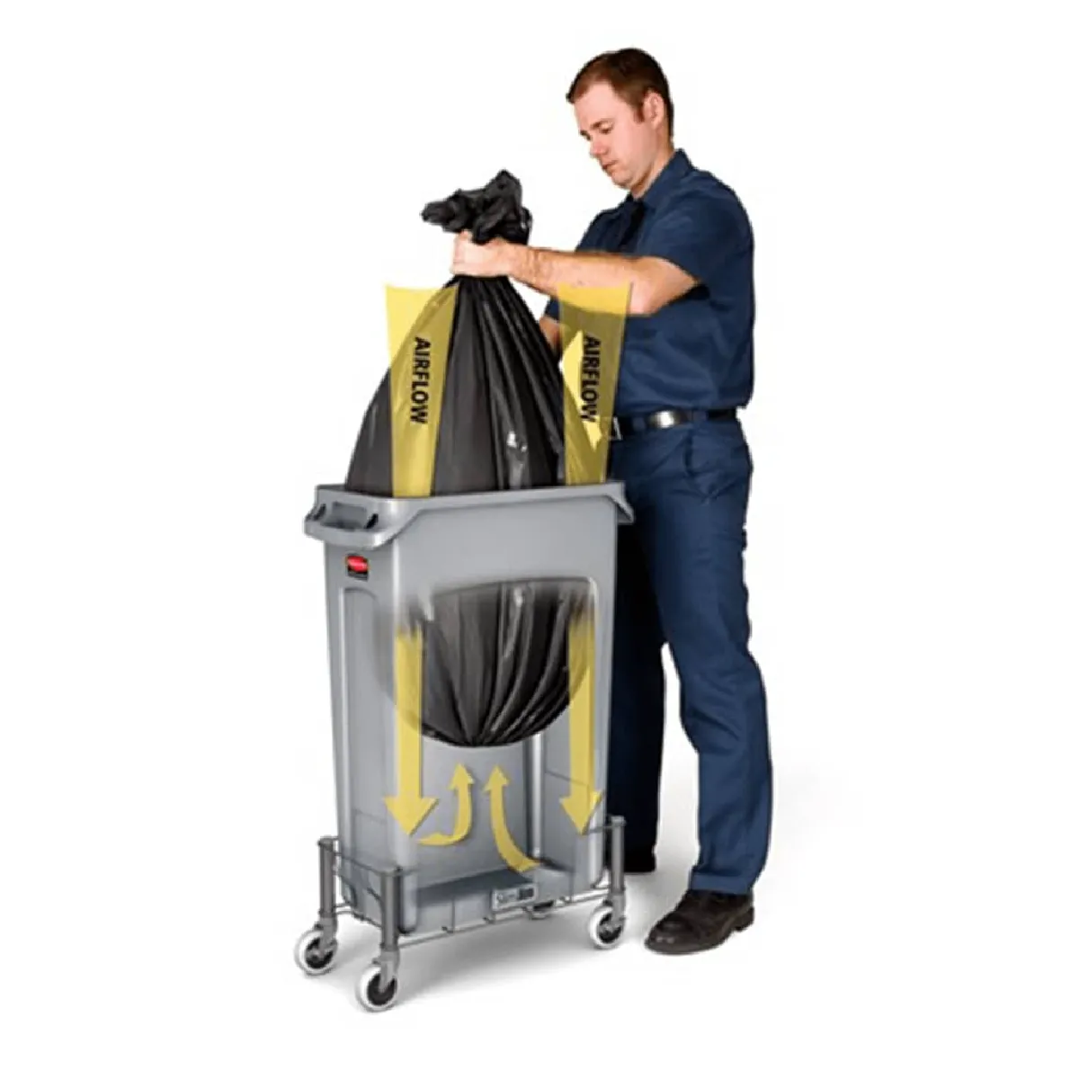 Rubbermaid Slim Jim Poubelle - 60 L - Gris