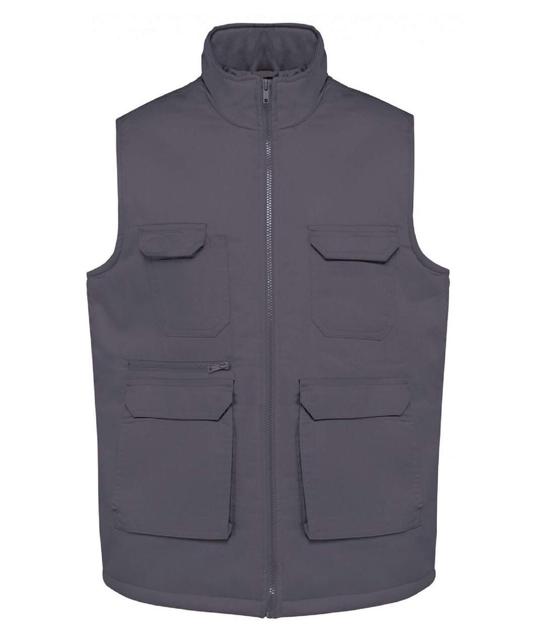 Gilet multipoches rembourré sans manches - Unisexe - WK607 - gris convoy