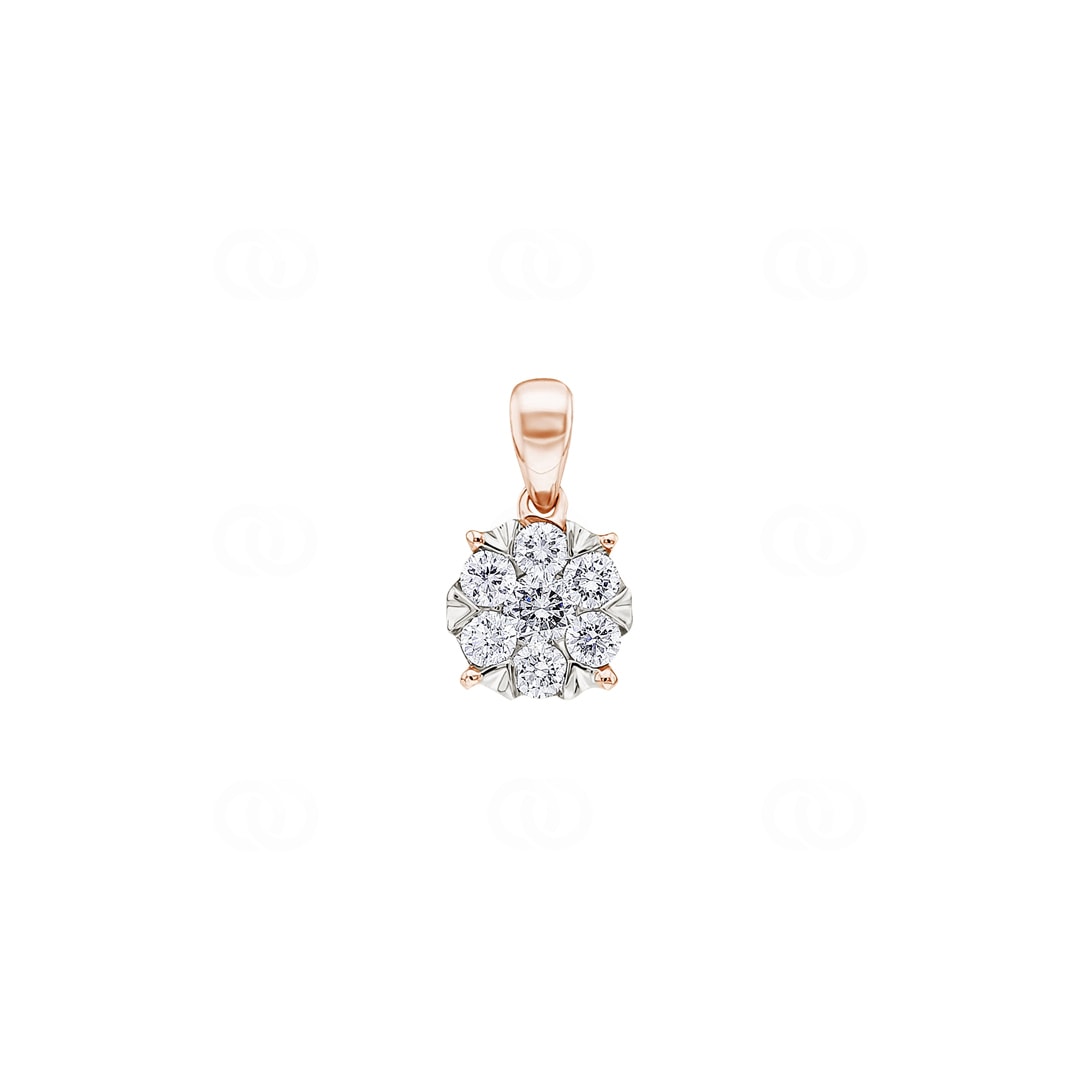 Anhänger 750/18 K Roségold mit Diamanten 0.34 ct H/si