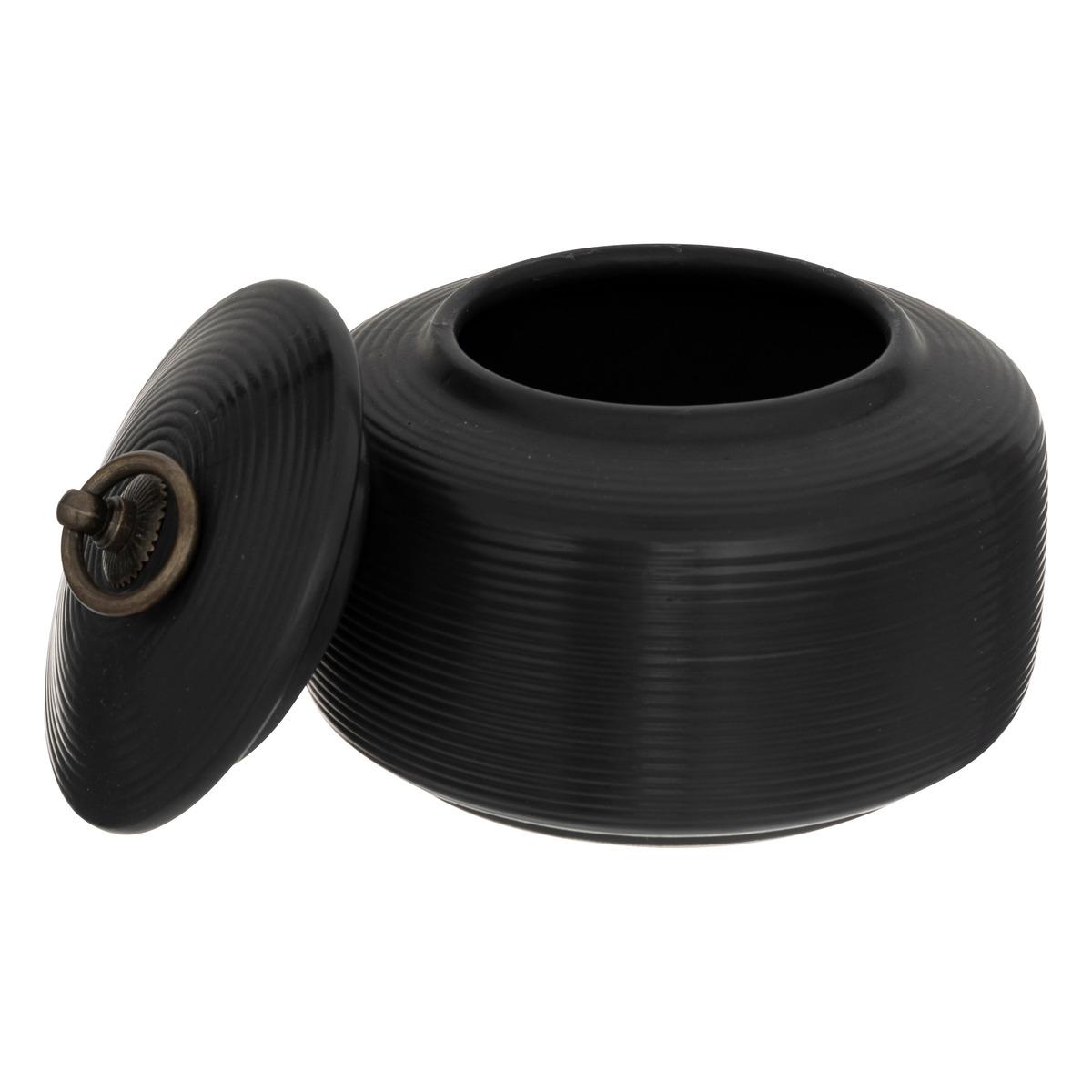 BOITE CERAMIQUE JIL NOIR D.14CM