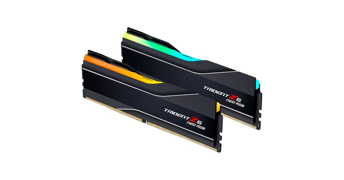 G.Skill32 GB DDR5-6400 Kit werkgeheugen  (Zwart, F5-6400J3239G16GX2-TZ5NR, Trident Z5 NEO RGB, EXPO)