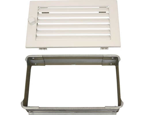 Warmluchtrooster 20x15 cm wit