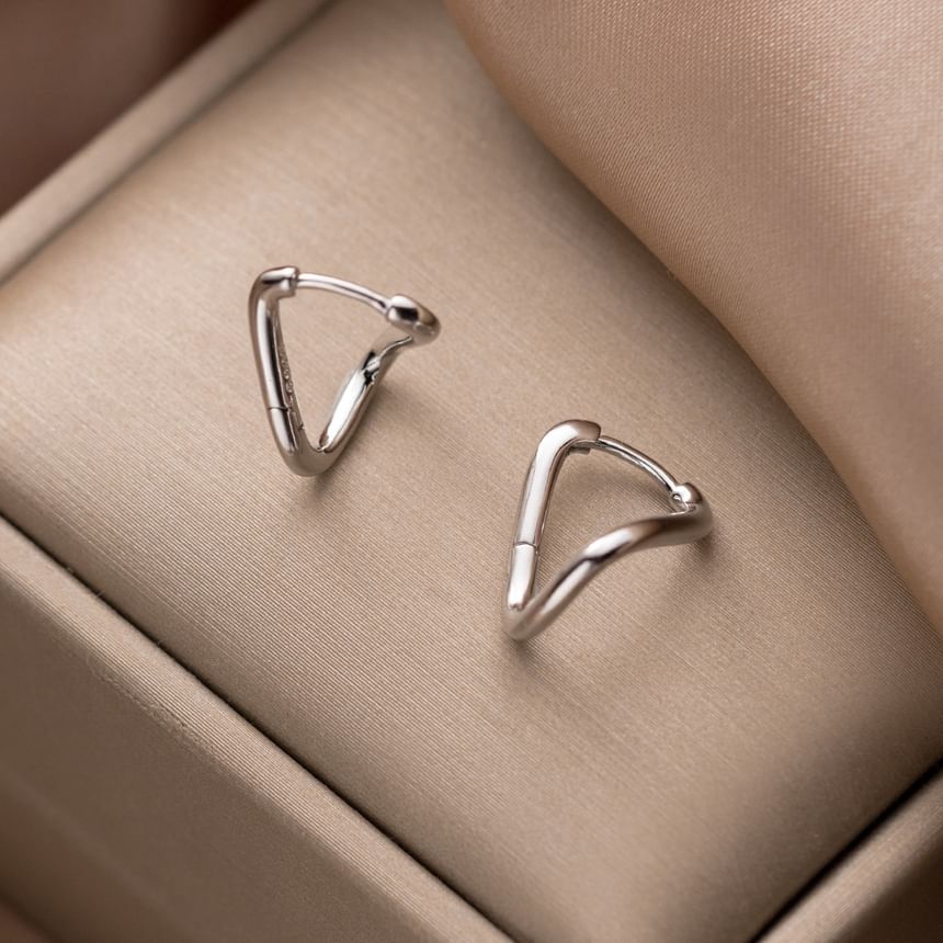 A'ROCH - Geometrische sterling zilveren oorbel