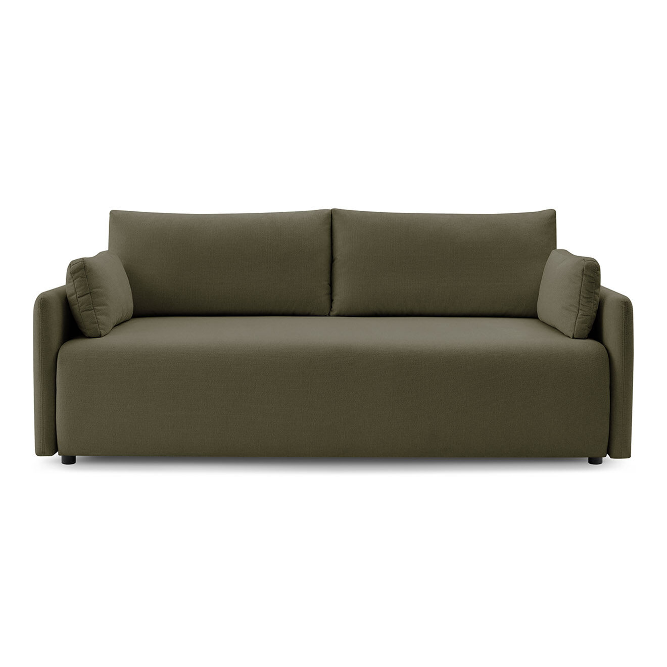 Bobochic Canapé droit convertible coffre marcel tissu lisse vert - 211x100x86 cm