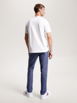 Camiseta de gola redonda com estampa de logotipo