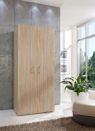 Drehtürenschrank Multiraumkonzept 80x185x54 cm Eiche sägerau