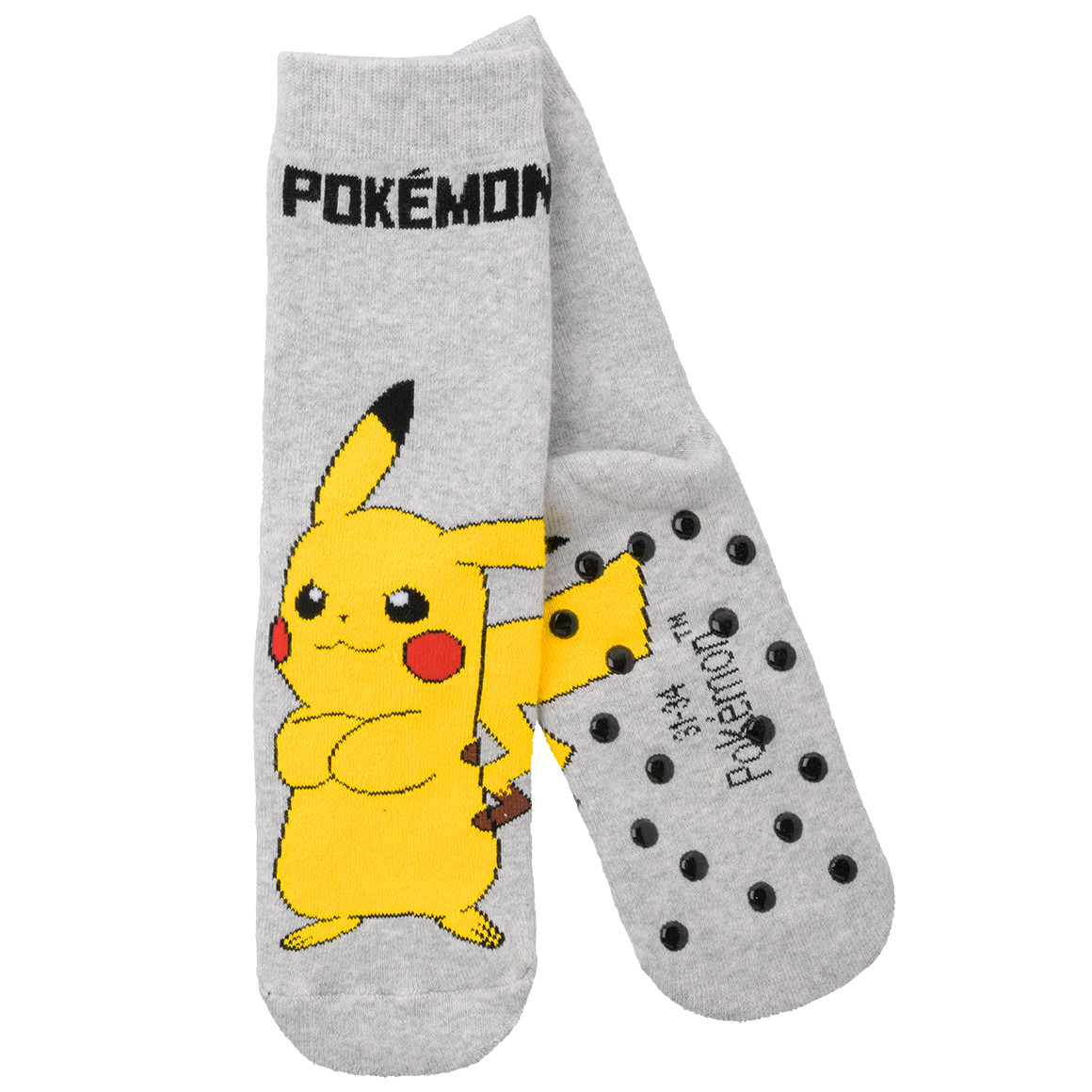 Topolino 2 Paar Pokémon Stoppersocken im Set hellgrau / schwarz
