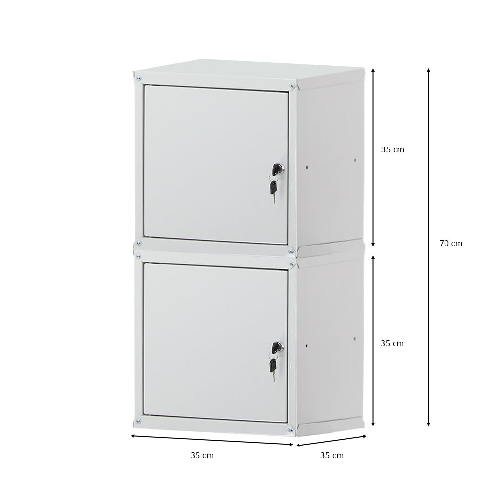 PROREGAL Mega Deal 2x locker cubes Cubic HxBxD 35 x 35 x 35 cm grijs