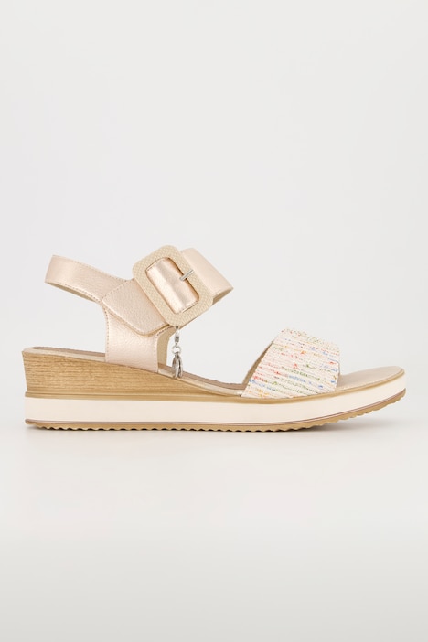Leder-Sandalen, Remonte x Elle, Schnalle, Weite F 1/2