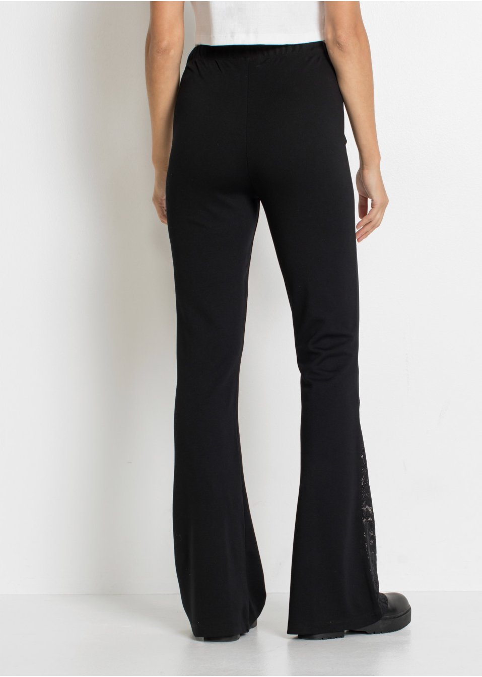 Legging avec empiècement en dentelle