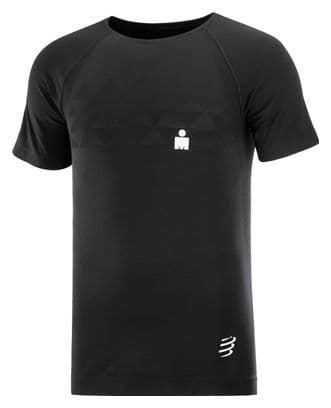 Maillot manches courtes Compressport IronMan Dazzle Noir