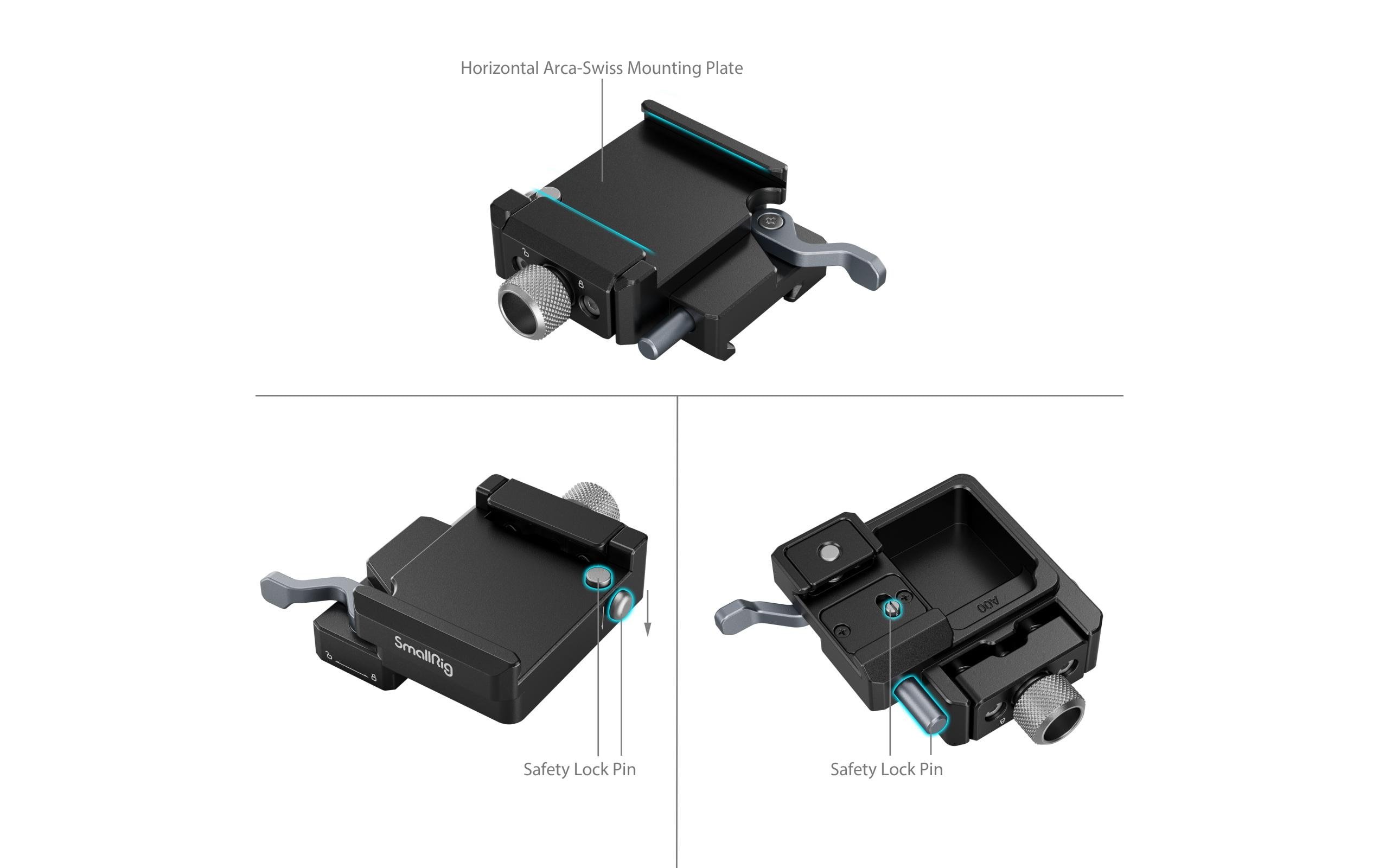 Adapter Arca-Swiss Mount PlateArca-Swiss Montageplatte für DJI RS 3 Mini