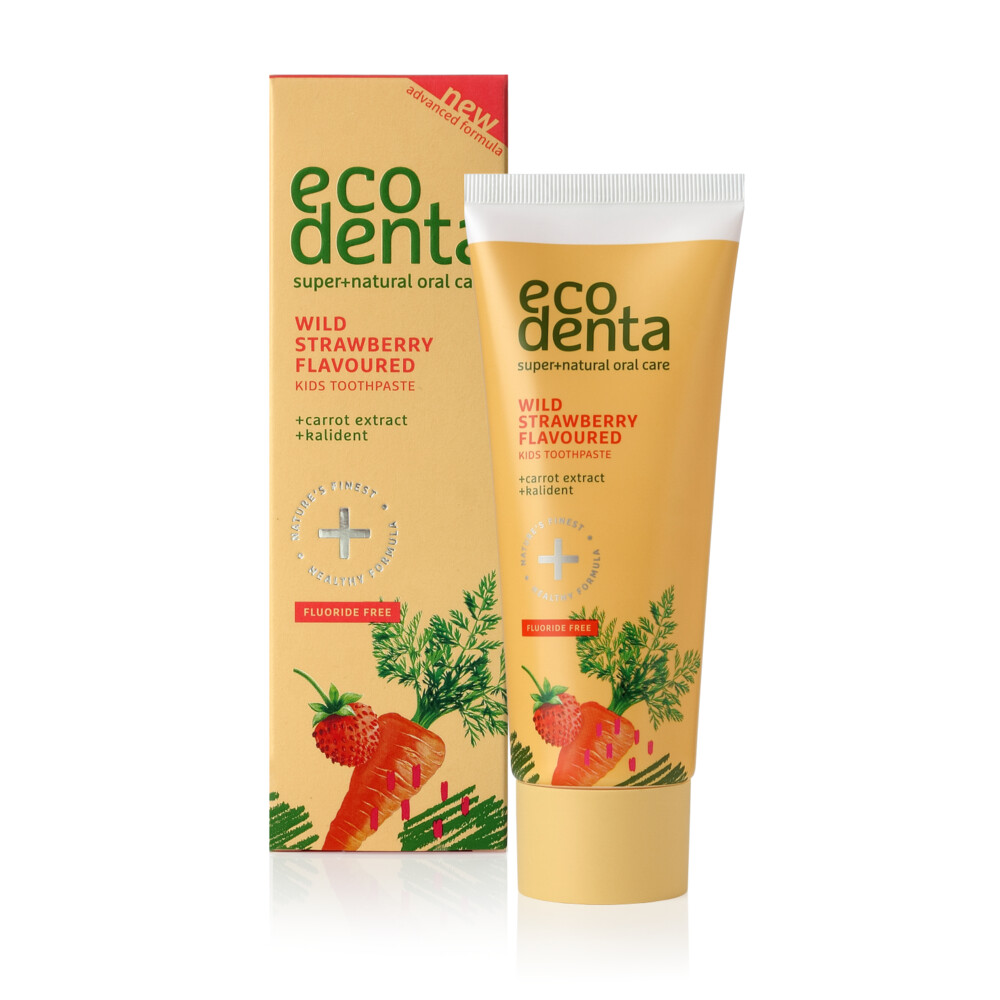 Ecodenta Tandpasta Kids Wilde Aardbei met Wortel & Kalident75 ml