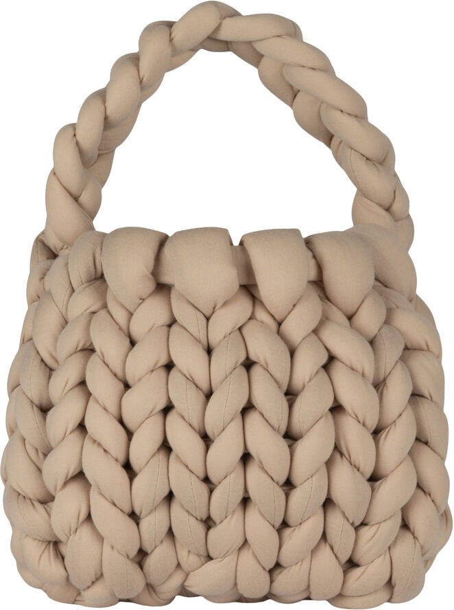 Sui Ava Sally Braided Bag Beige