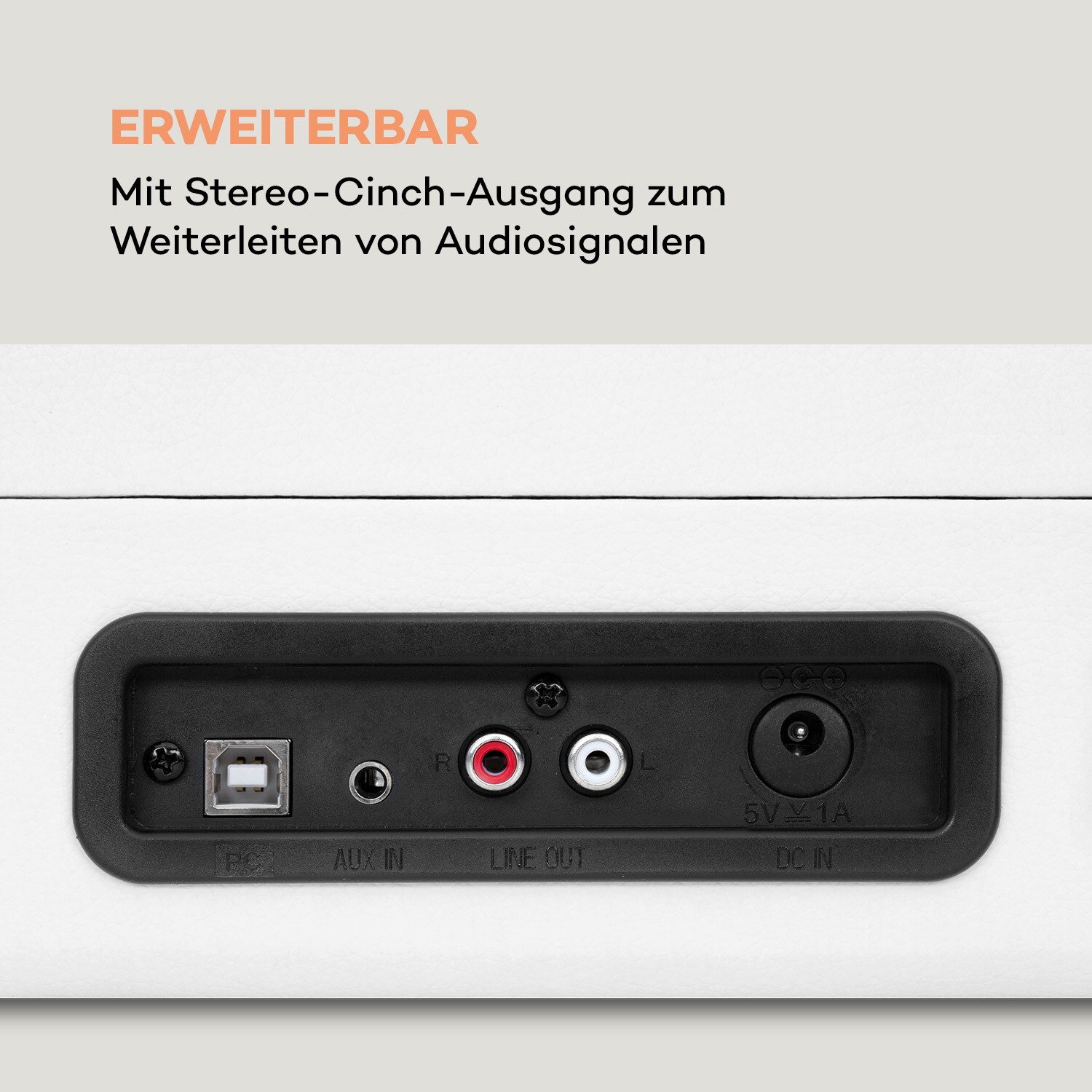 Nostalgy by auna Peggy Sue Retro-Plattenspieler LP USB AUX MDF-Koffer