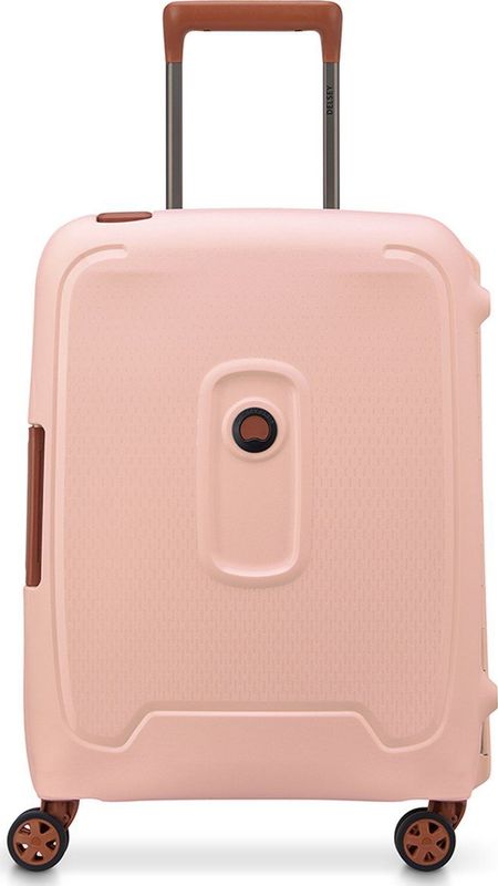 DELSEY Paris - MONCEY - Harde Cabinekoffer - Zwart/Roze - 38 Liter