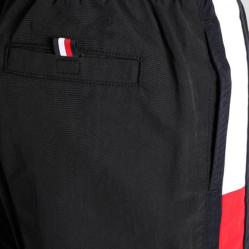 Short De Bain A Bandes Medium Drawstring 2730 Noir