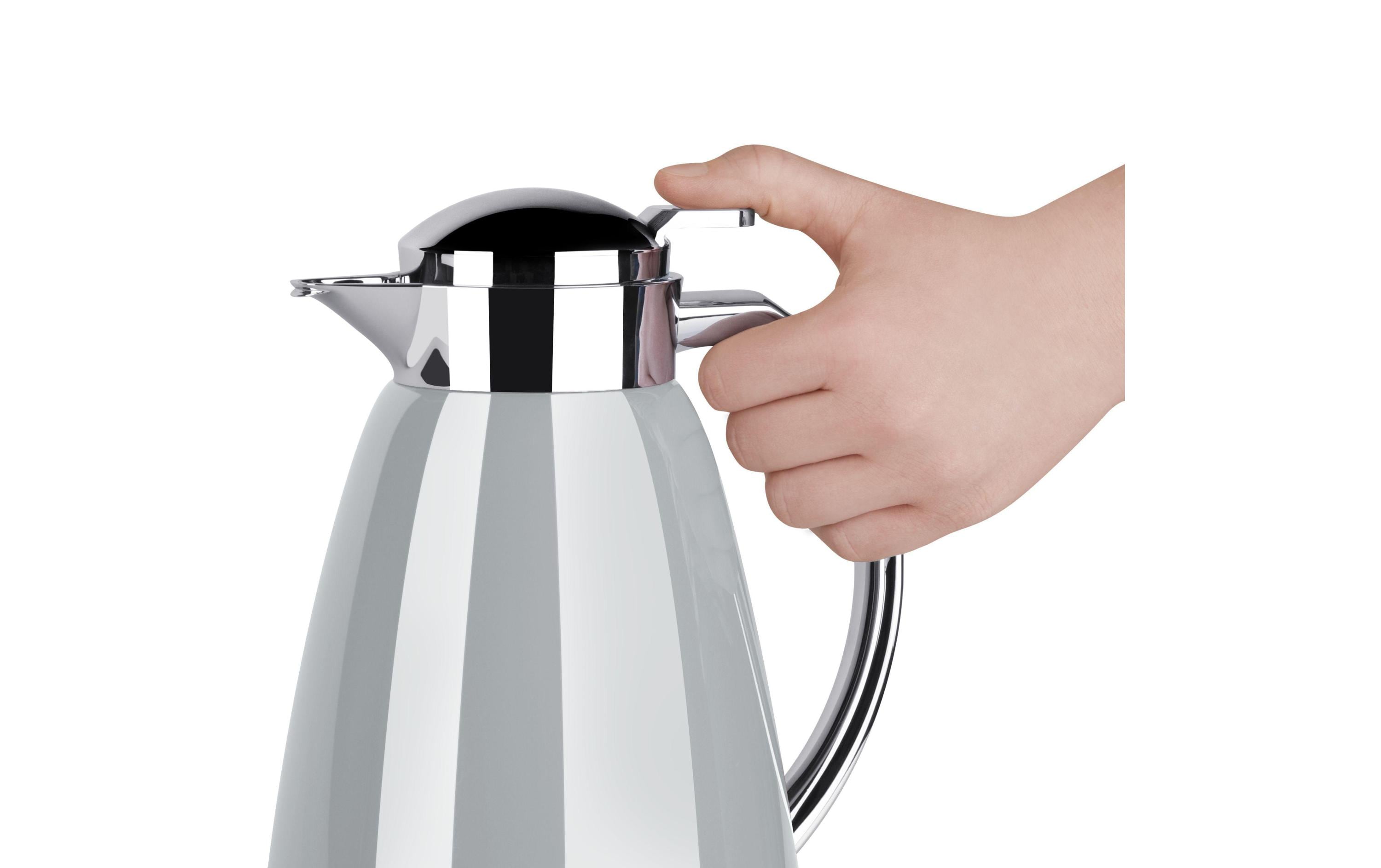 Thermoskanne Campo 1000 ml, Pastel-GrauIsolierkanne mit Schraubverschluss und Ausgussknopf