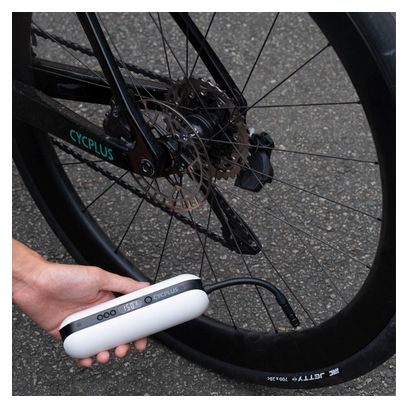 Pompe électrique - Mini compresseur - CYCPLUS A2 PRO blanc : gonflage rapide pour toutes les valves