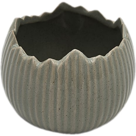 Rillet fyrfadsstage 6 cm - grøn