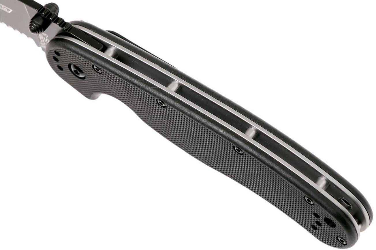 Ontario RAT-1 BS serrated edge zwart, 8847
