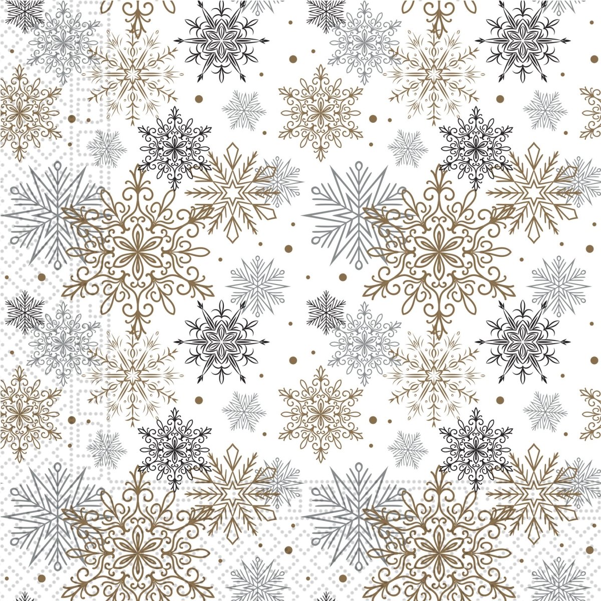 Kerst Servetten Sneeuwvlokken 33cm 20st