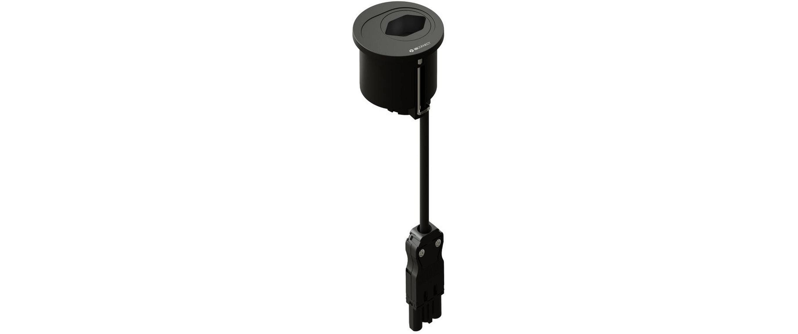 Steckdoseneinheit ATOM T13 SchwarzSchwarze Steckdoseneinheit mit Typ 13-Steckdose