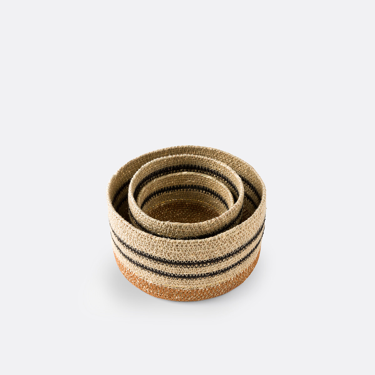 LA REDOUTE INTERIEURS<br>Conjunto de 3 cestos com tampas, Saski