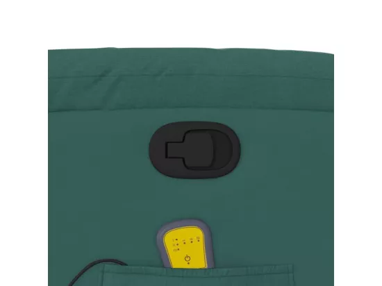 Fauteuil massant inclinable Vert foncé Tissu