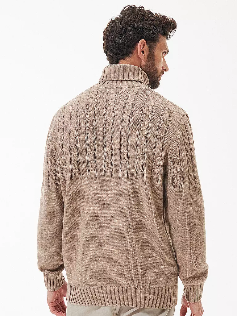 BARBOUR Rollkragenpullover DUFFLE hellbraun