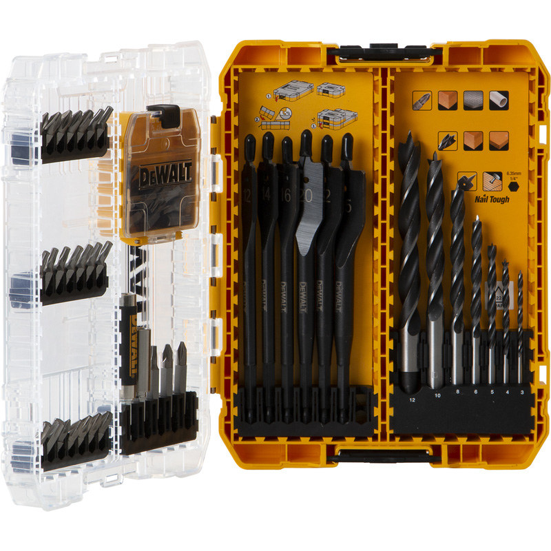 DeWALT speedboor EXTREME™ en houtboren, TOUGH CASE 57-delig