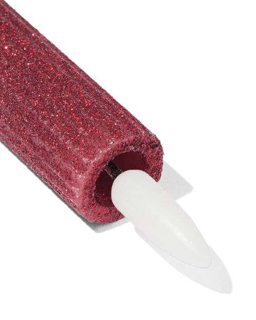 Bougie LED rouge scintillante