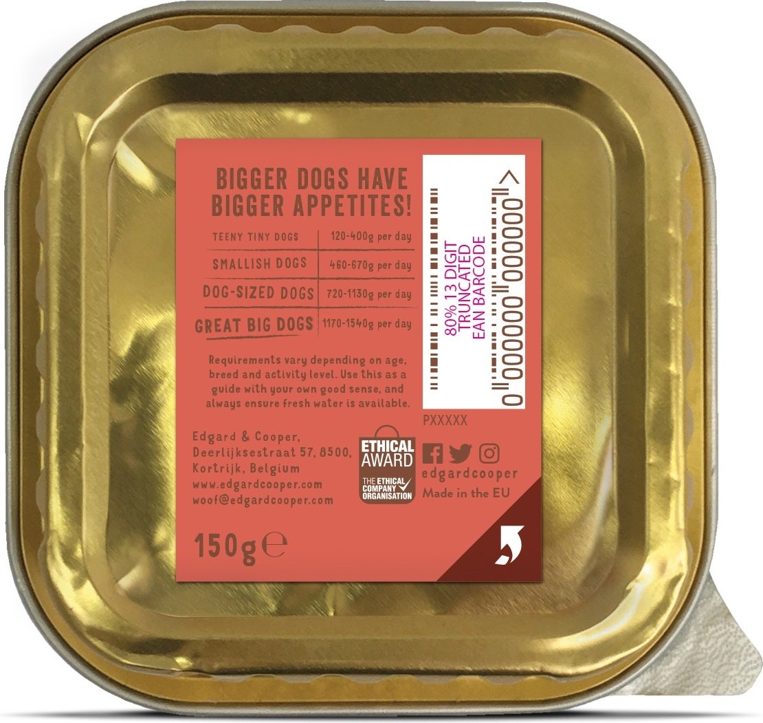 Edgard & Cooper hondenvoer kip en zalm senior 150 g