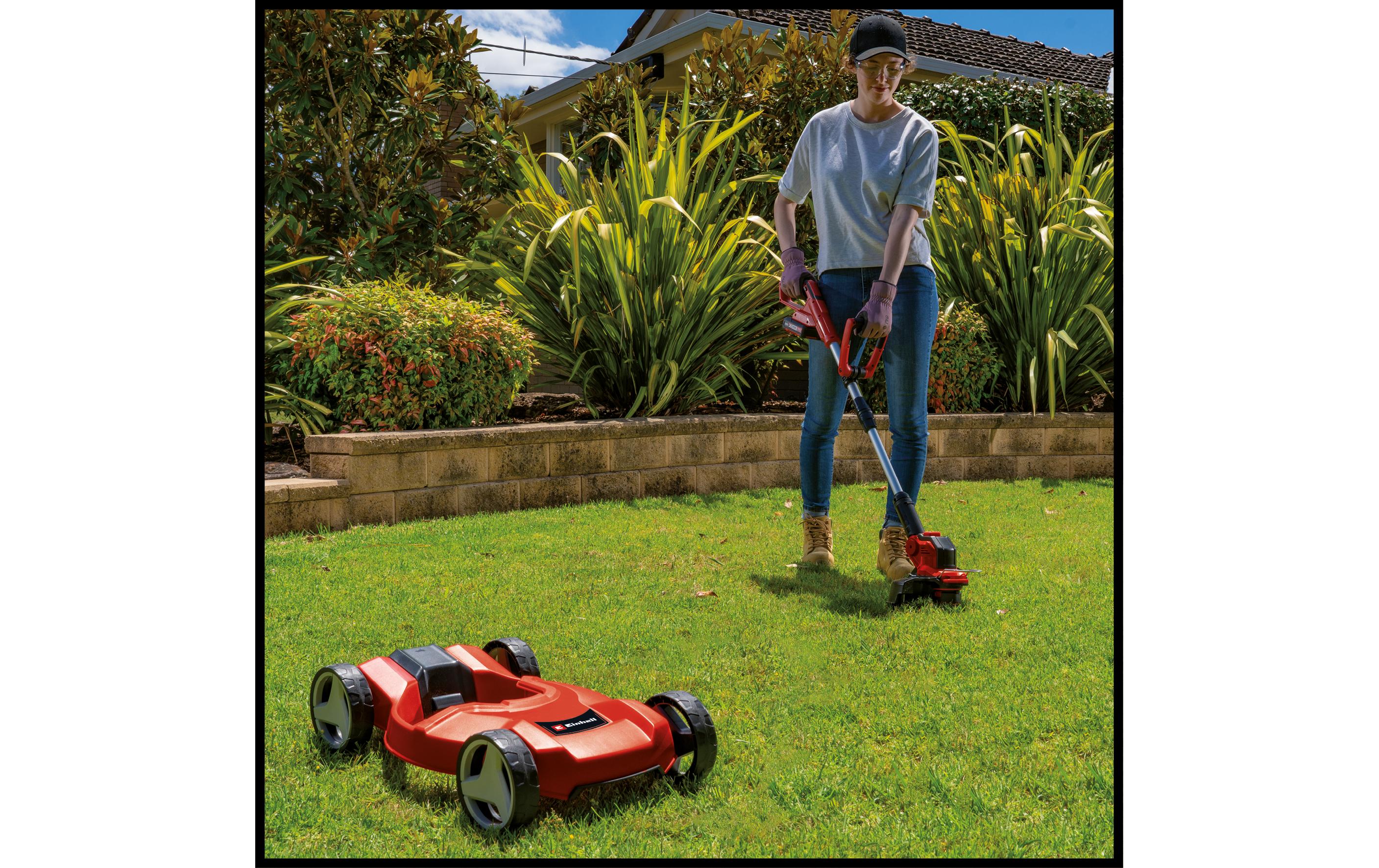 Akku-Rasentrimmer GE-CT 18/28 TC Solo<br>Rasentrimmer mit Trimmer Cart und Pflanzenschutz