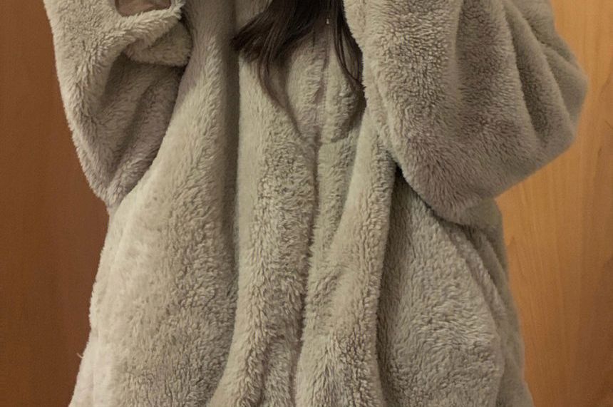 ZeekEd - Pyjamaset: fleece top met lange mouwen en berenmotief + broek