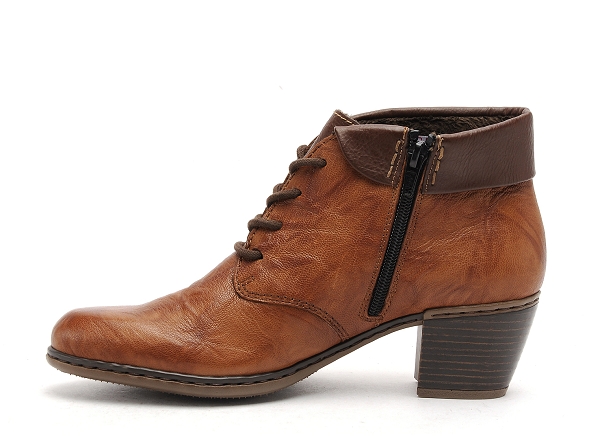 Rieker boots bottine talons femme y2131 marron