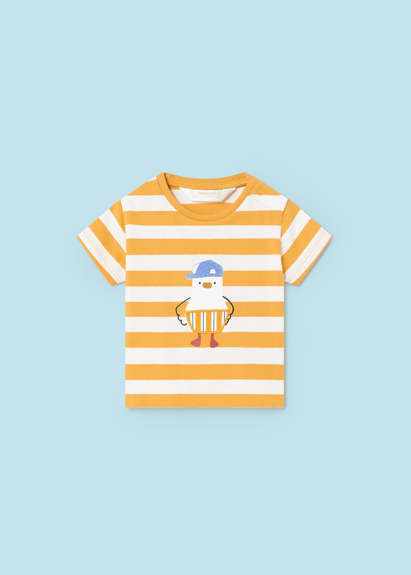 Camiseta branca Better Cotton para recém-nascidos