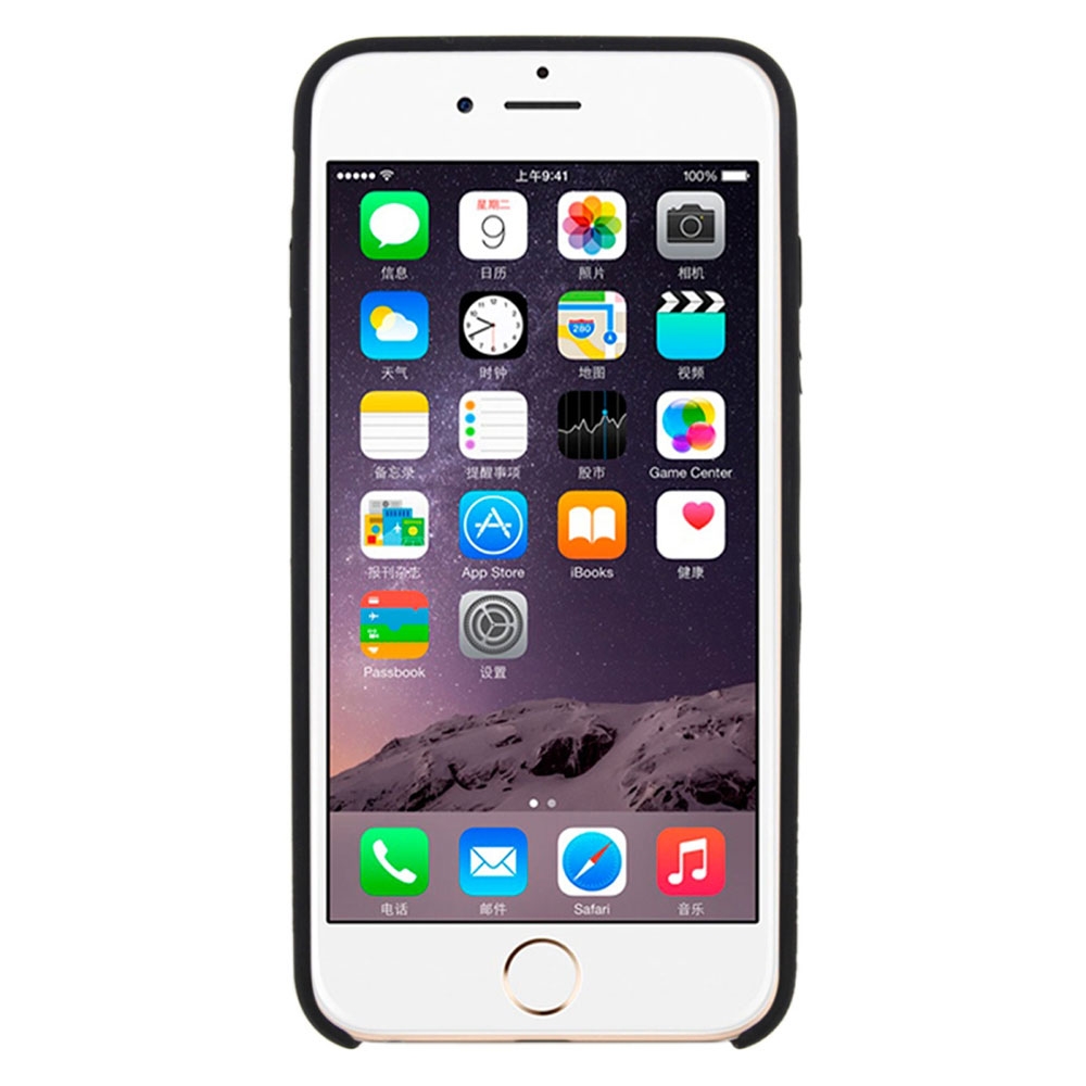 iPhone 6s / 6 Silikon Case Hülle - Schwarz