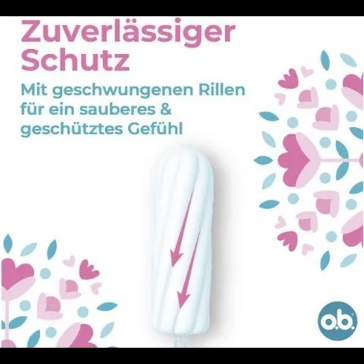 (1 Pack à 64 Stk.) Original Normal Tampons mit Geschwungenen Rillen