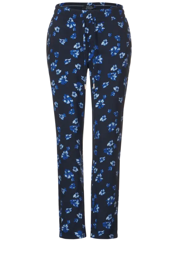Loose Fit Hose mit Print - deep blue