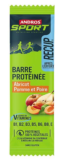 ANDROS SPORT - BARRES PROTEINEE POMME POIRE ABRICOT