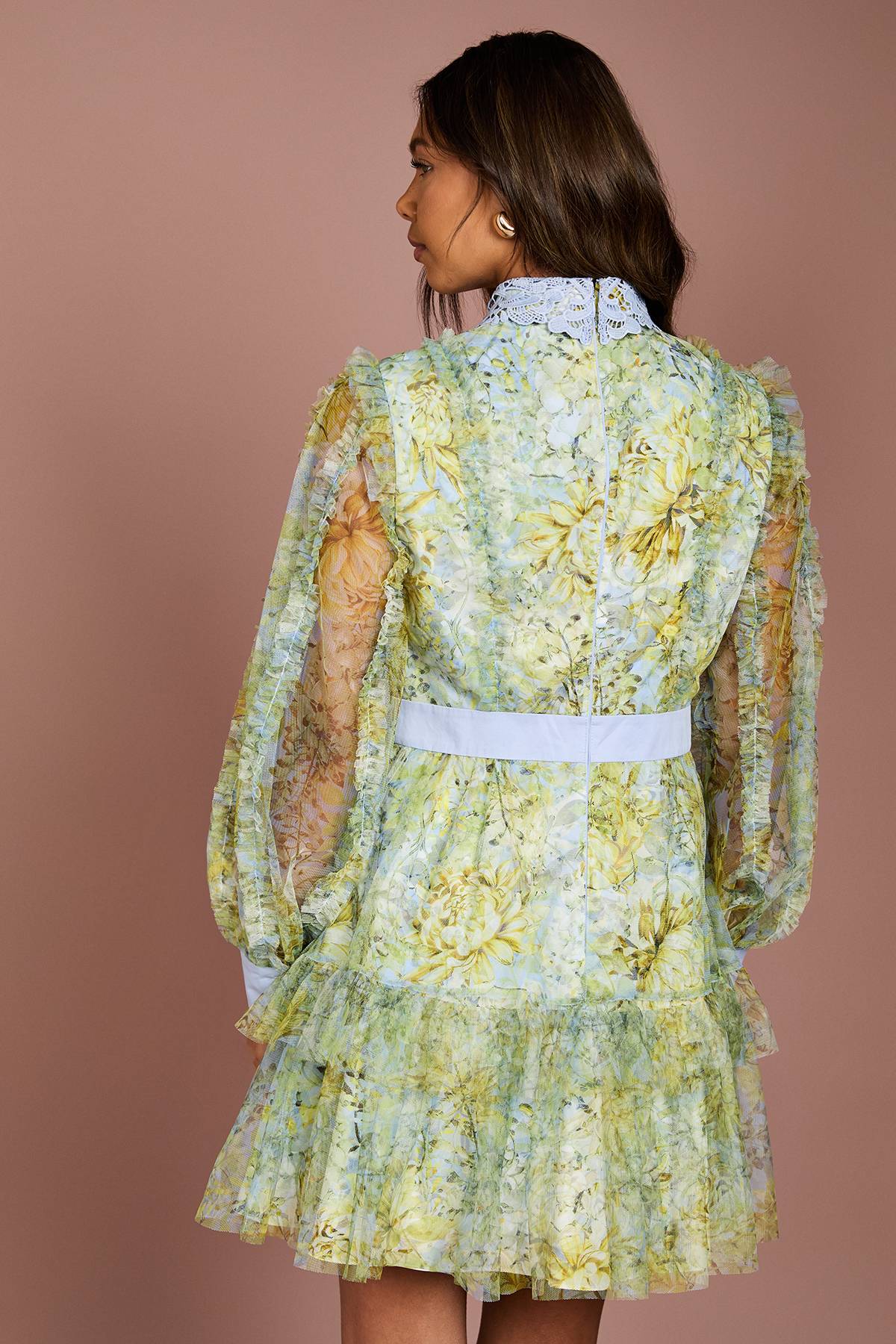 Coast Robe Mini En Mesh Imprimé À Col