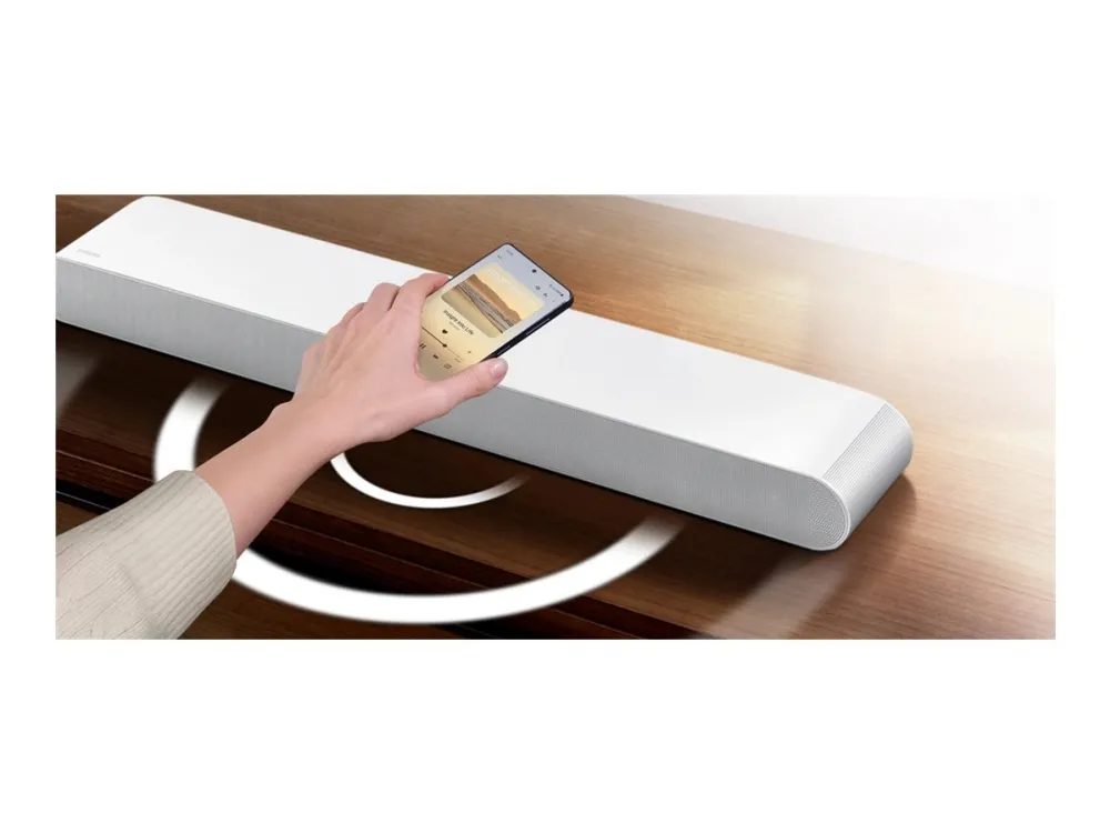Samsung HW-S61D - S series - lydbar - til hjemmebiograf - 5.0-kanal - trådløs - Bluetooth, Wi-Fi - App-kontrolleret - hvid